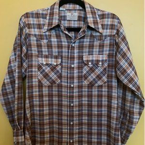 Vintage Plaid Western Pearl Snap Shirt